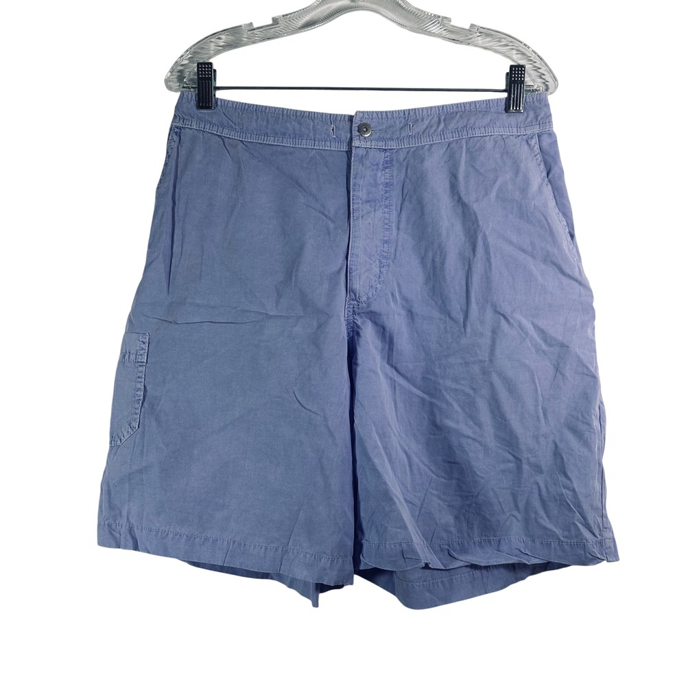 Fresh Produce Periwinkle Blue Cotton Shorts Elastic Back Size Large